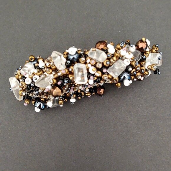 Seed bead and bead magnetic closure bracelet - Picture 9 of 14